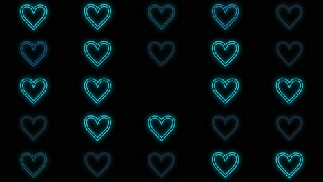 Hearts-pattern-with-pulsing-neon-blue-light-4