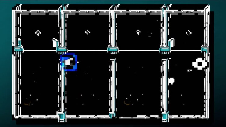 Three pixelated paddles striking a ball in a retro game against a dark background, evoking nostalgia and delivering a simple yet captivating gaming experience reminiscent of classic arcade fun