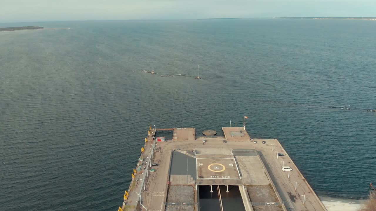 Aerial View of a Pier and Harbor