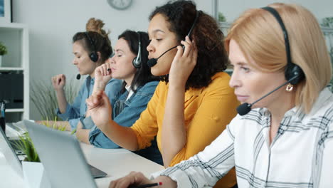 diverse group of call center employees