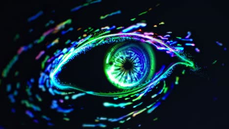 glowing abstract eye