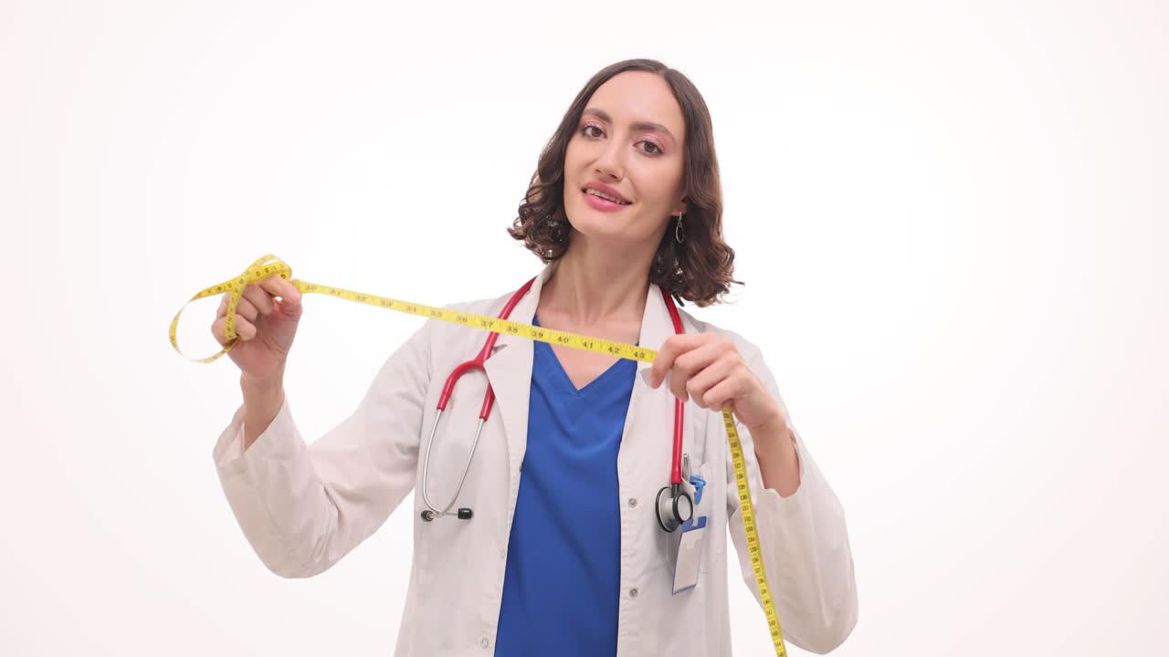 Doctor with measuring tape