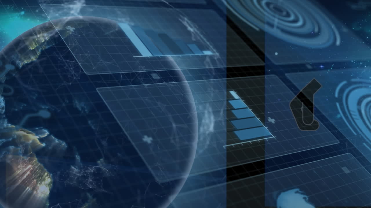 animación del globo sobre el procesamiento de datos