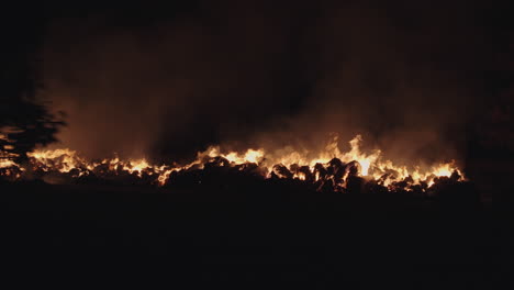 nighttime field fire