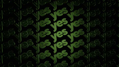 green yes pattern background