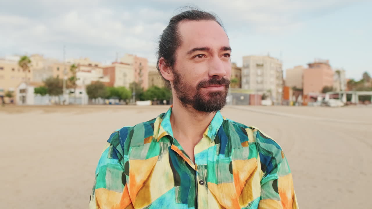 Portrait of a man on the beach