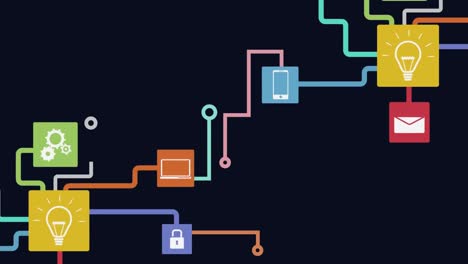 Animation-of-colored-network-of-connections