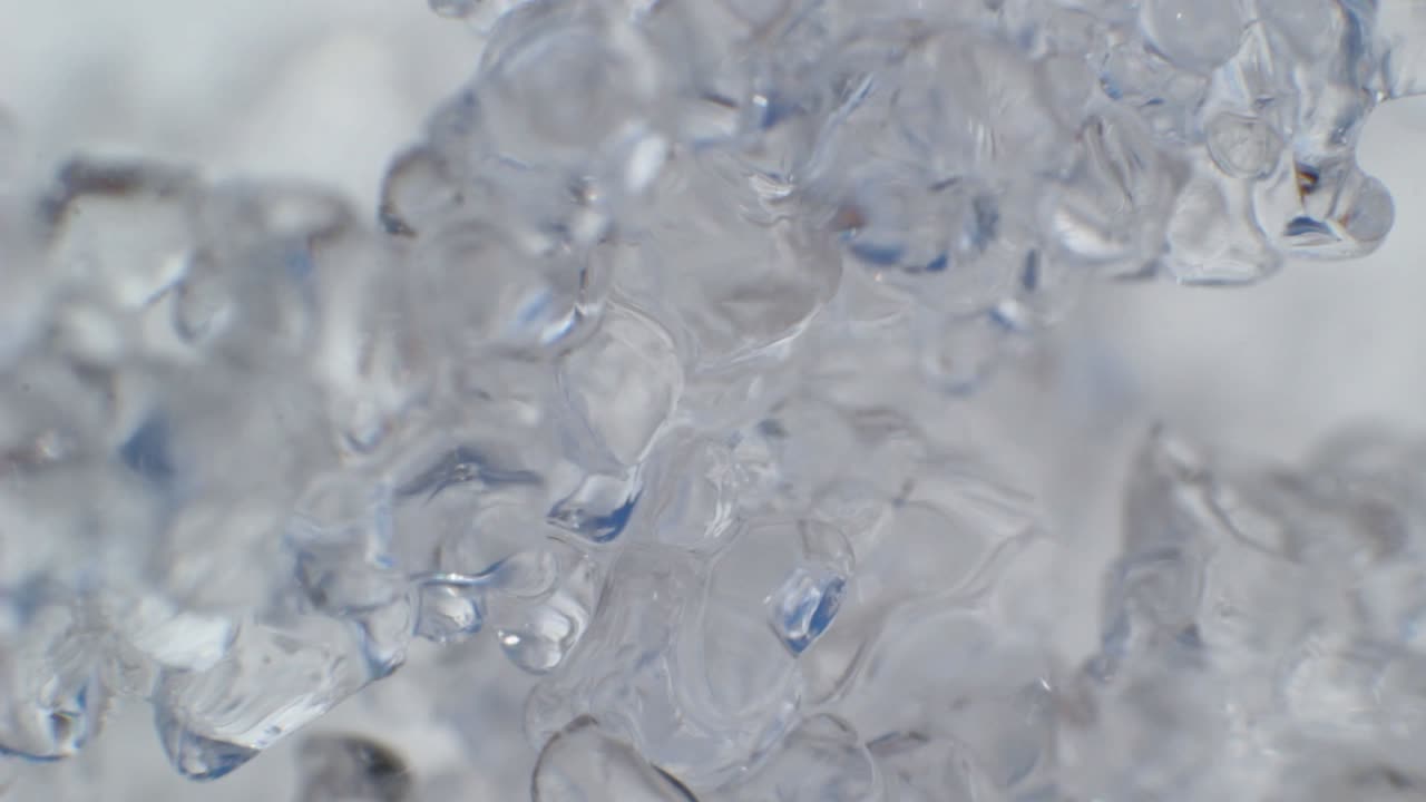 Close-up view of ice crystals