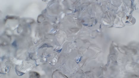 close-up view of ice crystals