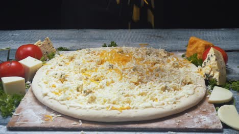 making a delicious cheese pizza