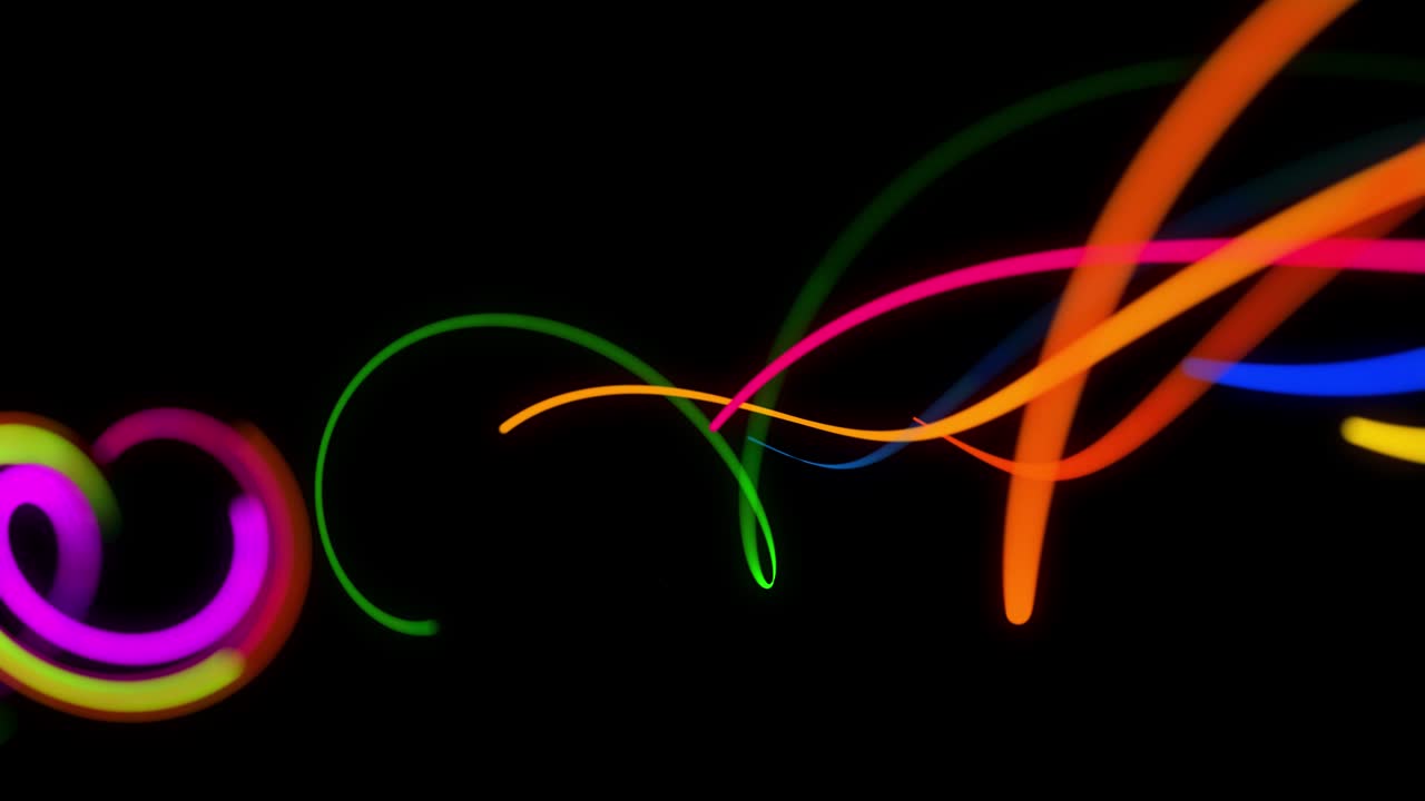 estilo creativo fondo abstracto en 4k. líneas de color girando en espiral volar a lo largo de la ruta giratoria. diseño de movimiento bg de partículas que dan forma a líneas, hélice y estructuras abstractas. render 3d