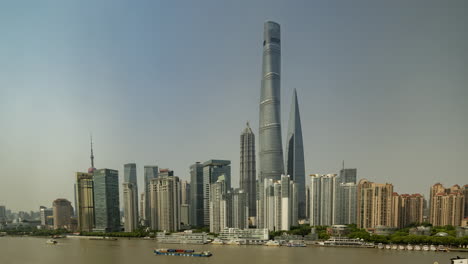 shanghai, china - 11 june 2025 : timelapse of the shanghai city skyline from a high vantage point at night