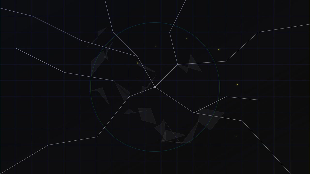 Abstract Digital Network Connection with Glowing Particles and Lines