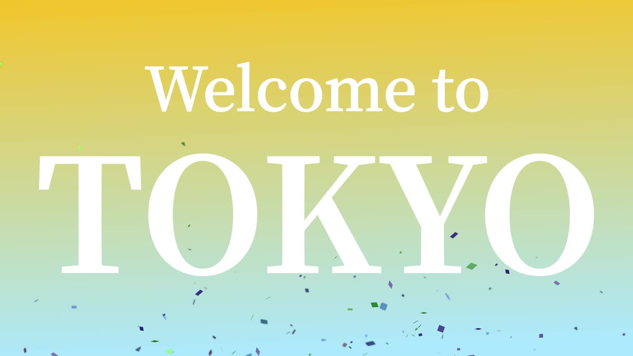 도쿄에 오신 것을 환영합니다: 메시지, 텍스트, 애니메이션, 모션 그래픽