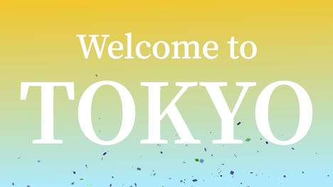 welcome to tokyo message text animation motion graphics