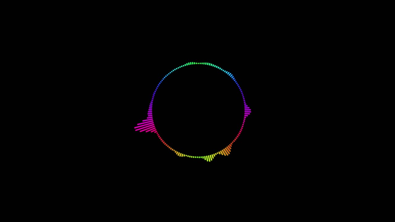 4k multicolored patterns audio wave visualization voice record artificial intelligence waveform