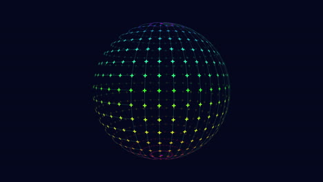 Futuristic-neon-sphere-with-crosses-and-lines-in-dark-space-1