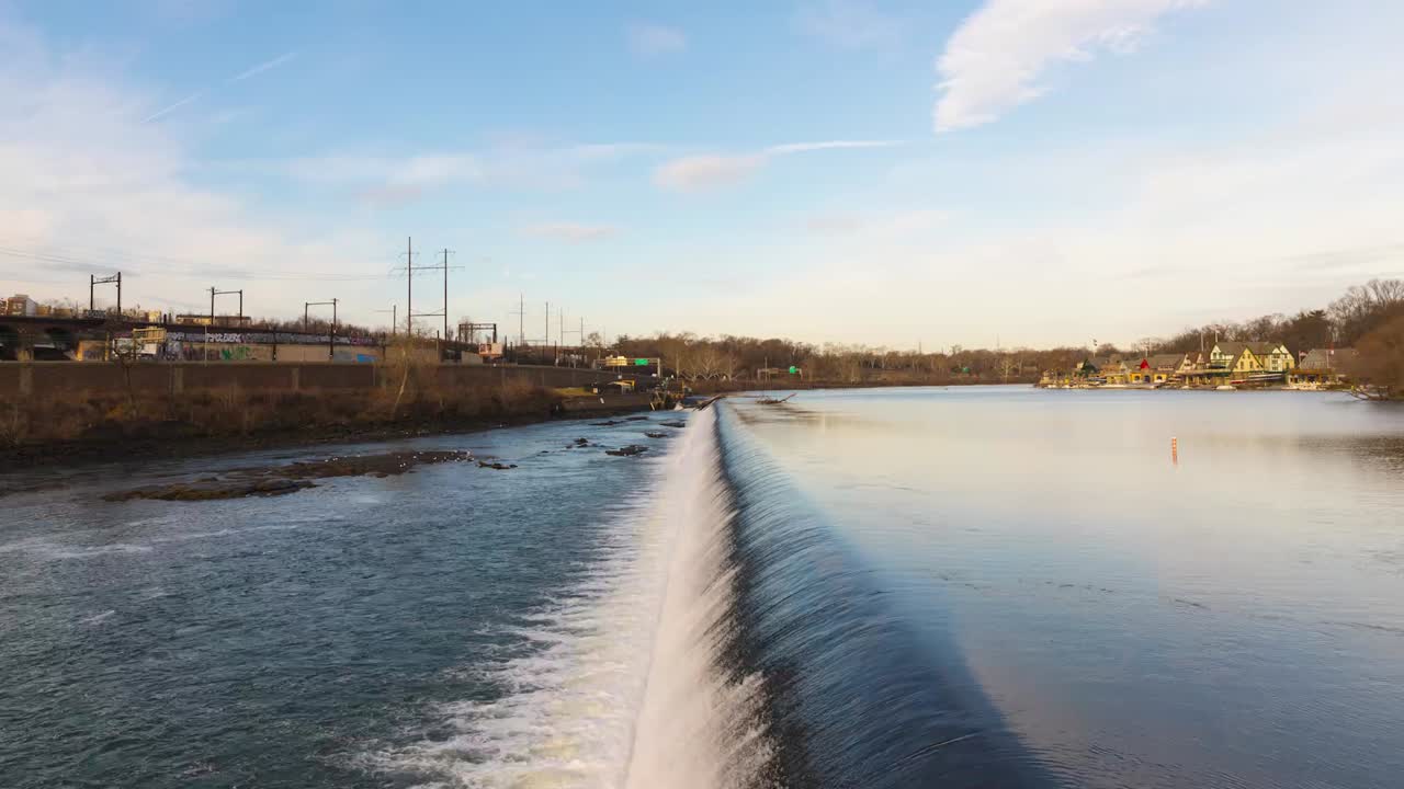 Time lapse of the Philadelphia Art Museum Waterworks waterfall