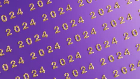 Golden-2024:-Eine-Glänzende-Wiederholung-Auf-Violettem-Hintergrund