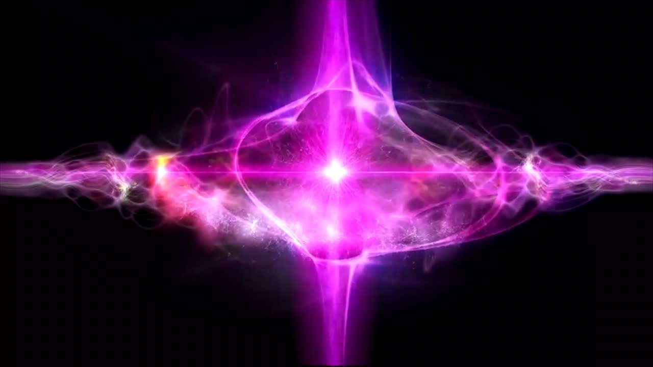 Energia luminosa astratta dinamica viola e rosa che scorre nello spazio