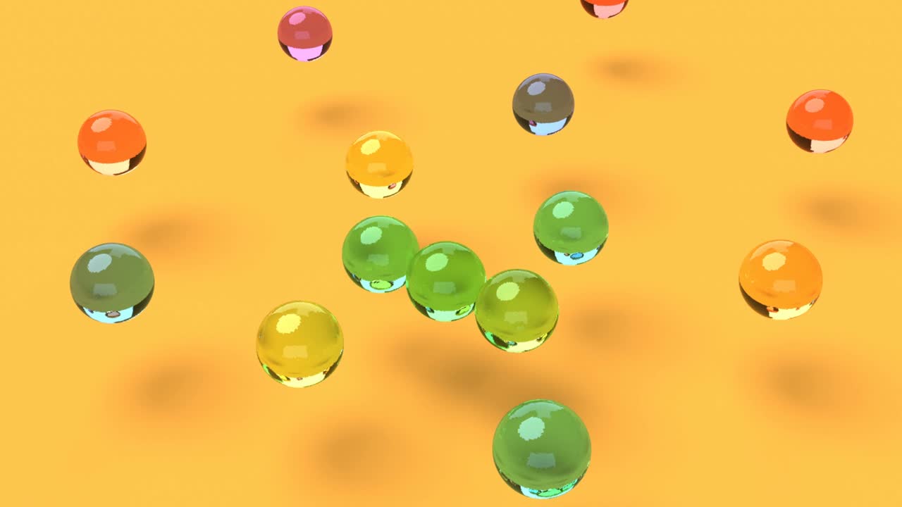 현대적인 3d 스타일의 컬러 스피어, 미래의 모션 그래픽, 원활한 4k 루프