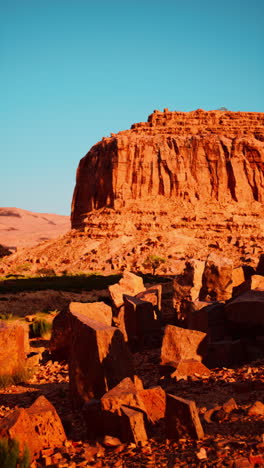 sunrise over red rock desert canyon