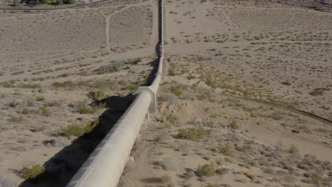 Close-up-aerial-view-of-California-aqueduct