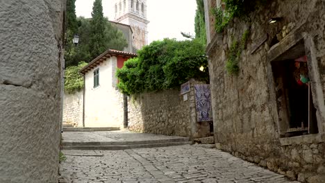 summer, sunshine view of the croatian old town - istria region - mediterranean sea-europe.