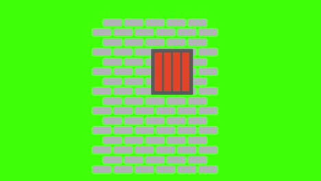 green screen , safety offense icon , prison