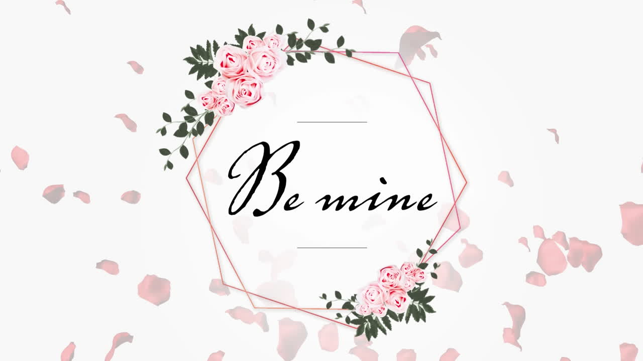 animation von be mine auf weißem hintergrund