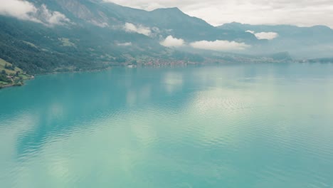 aerial view of lake thun, switzerland