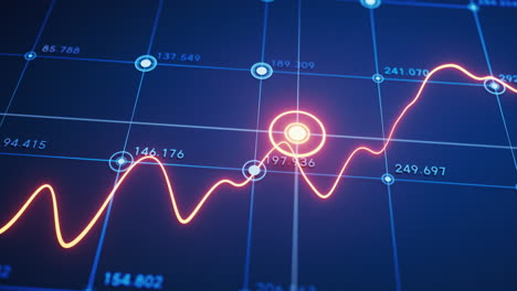 statistical graph with business finance concept, 3d rendering.