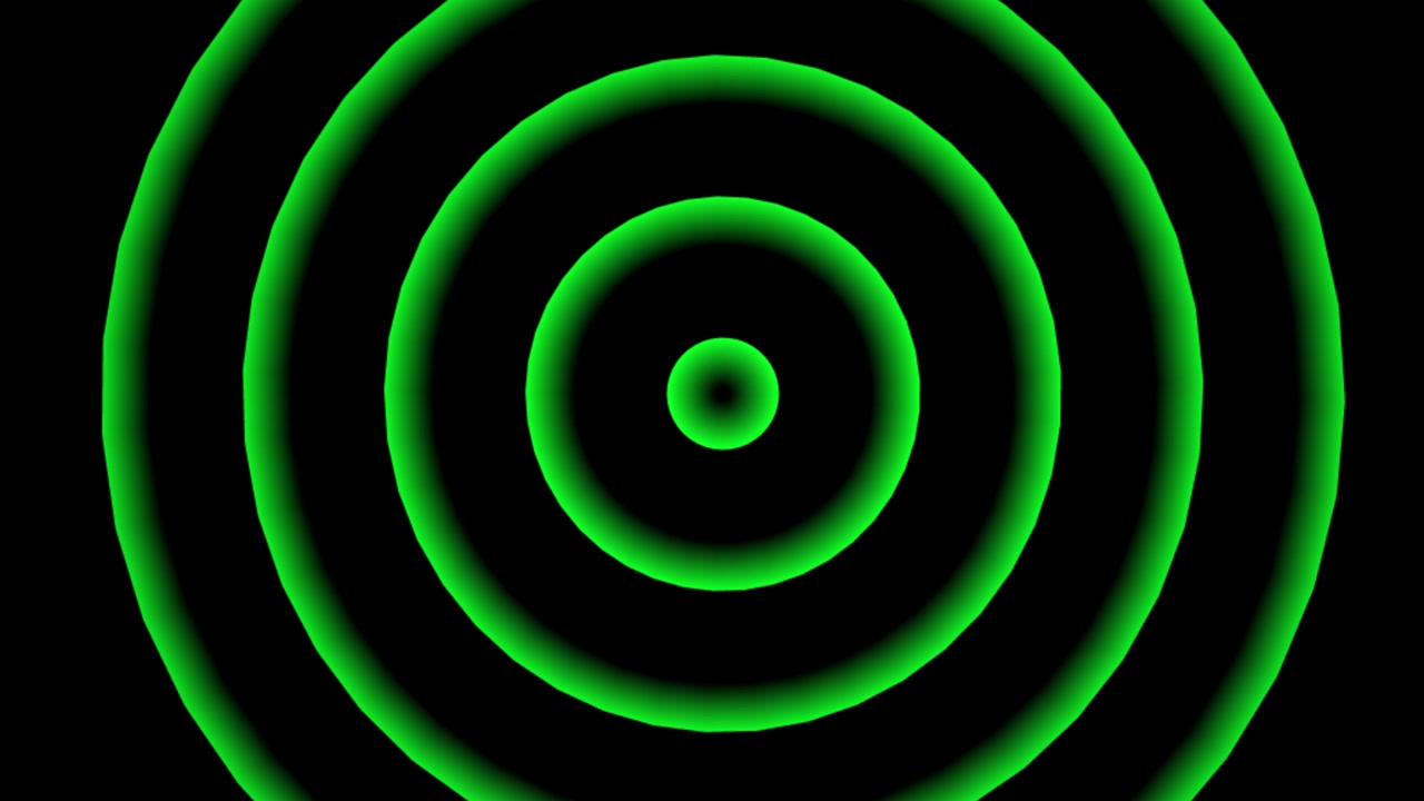 Motion graphics de animação de formas de onda sonora em fundo preto