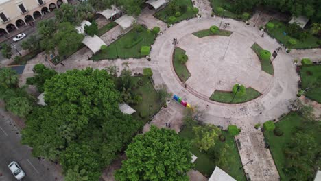 aerial view of the central square of mérida yucatan