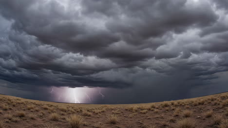 stormy desert landscape