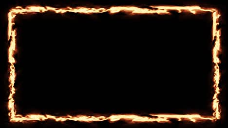 fire frame on black background. 4k abstract flame glow color moving seamless loop. loop lines colorful design, looped animation.