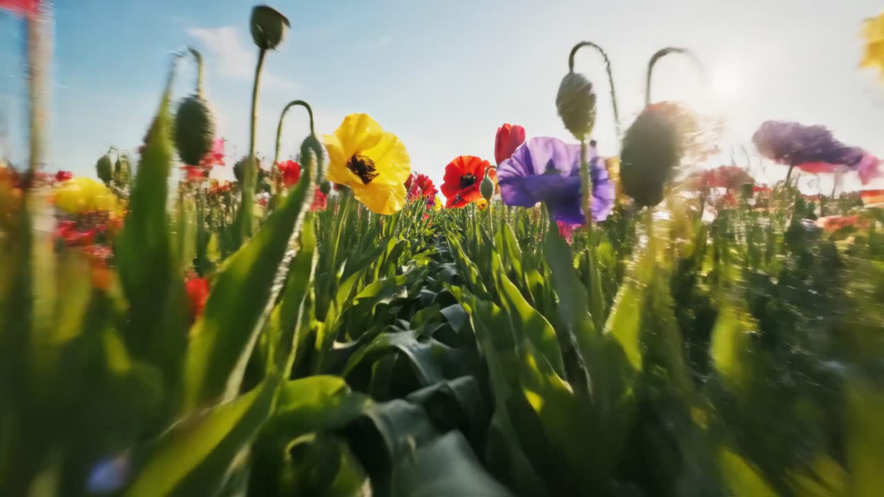 Colorful Tulip Field in Bloom