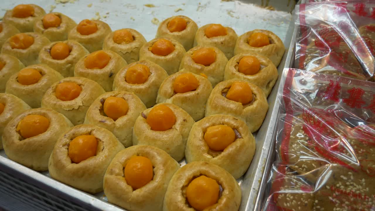 tailandia asiática pastel de yema de huevo de pato salado