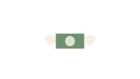 an animation of money with feathers flying in the air