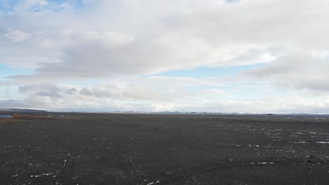 flyning on moon and mars looking area on iceland