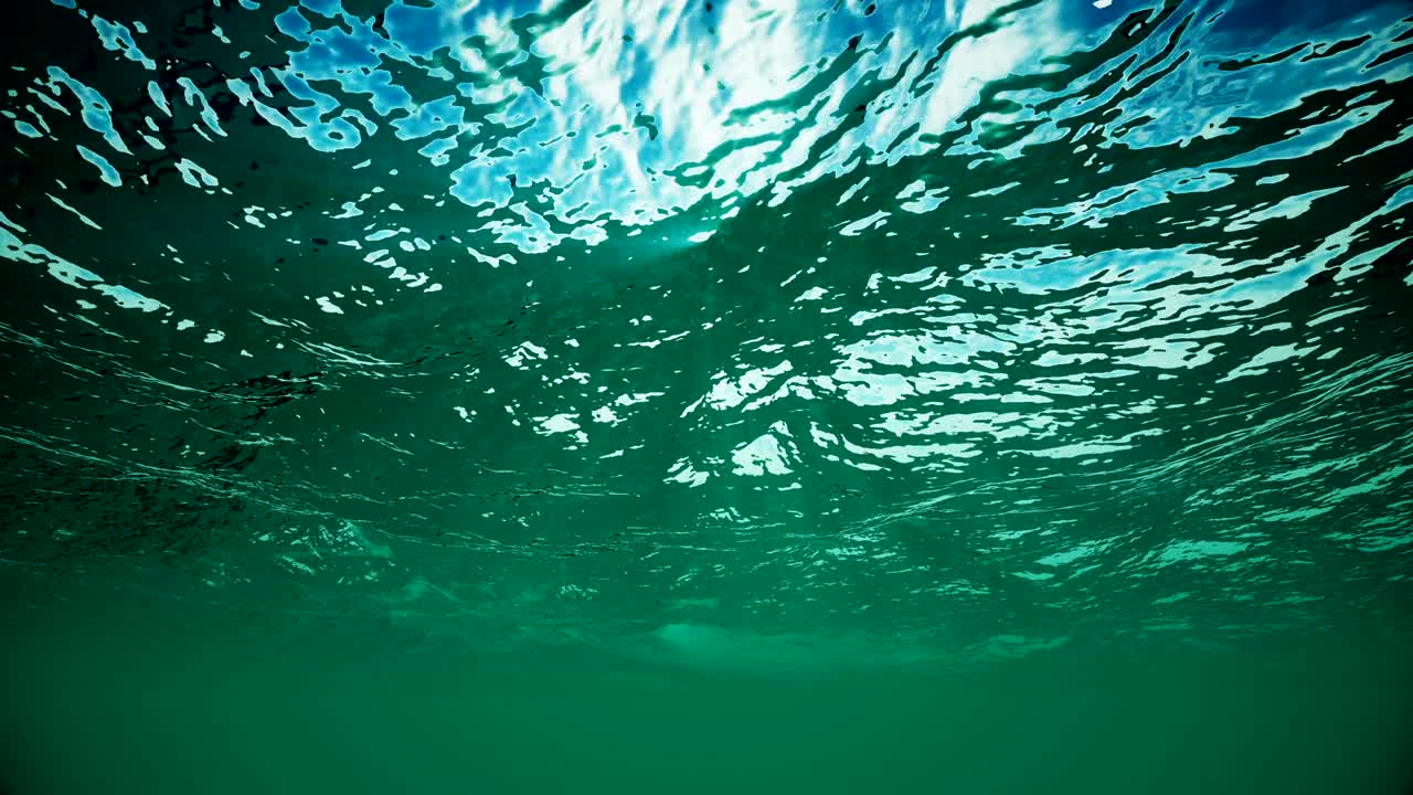 animación de las olas marinas desde debajo del agua. loopable