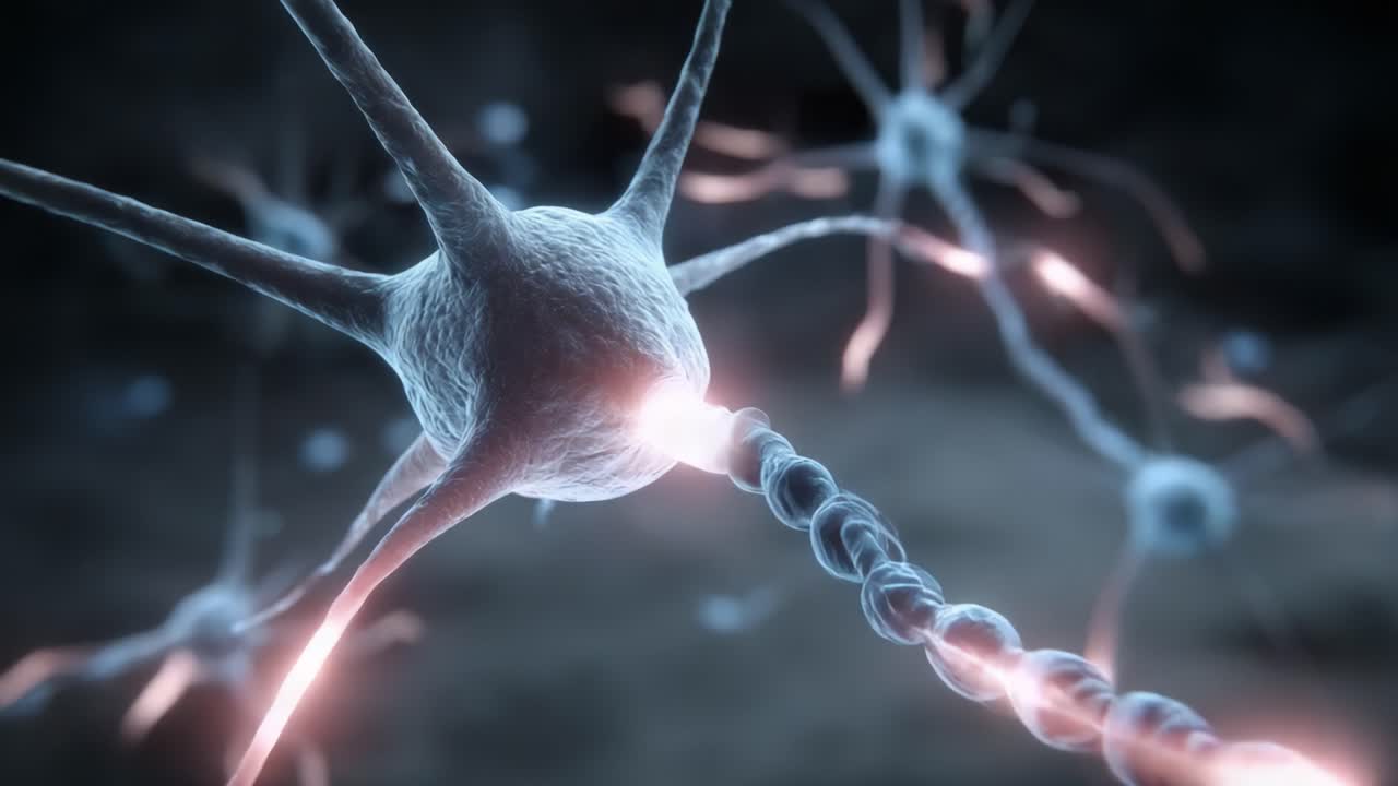 Intricate Neural Network: A Captivating Close-up of Neurons Firing and Communicating in the Brain, Showcasing Their Complex Structure and Functionality