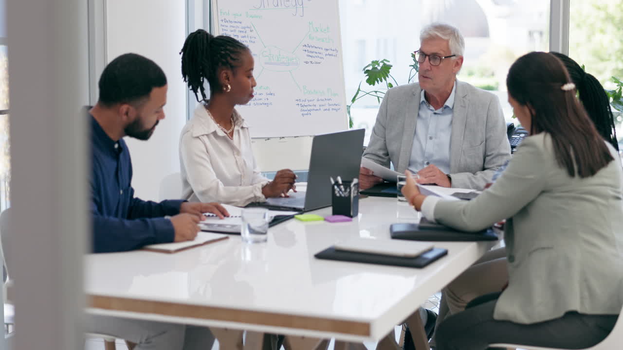 Business people, documents