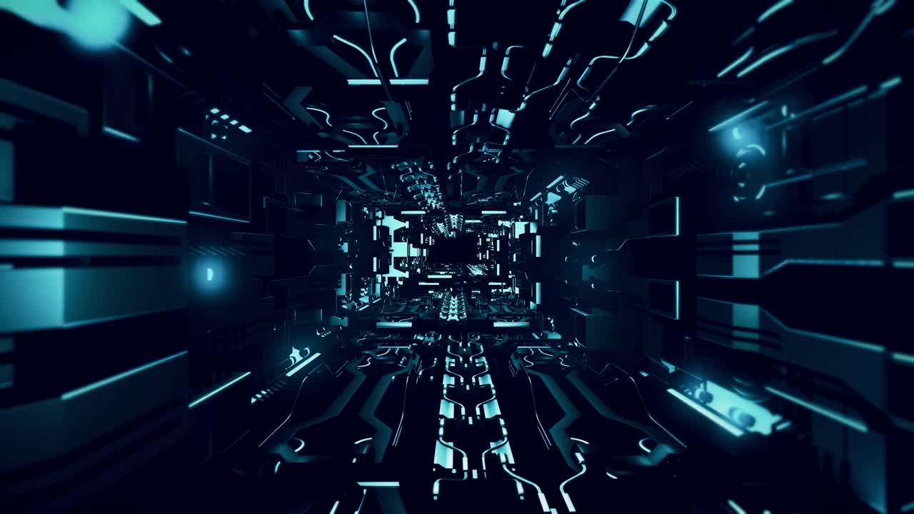 Futuristic Technological Tunnel