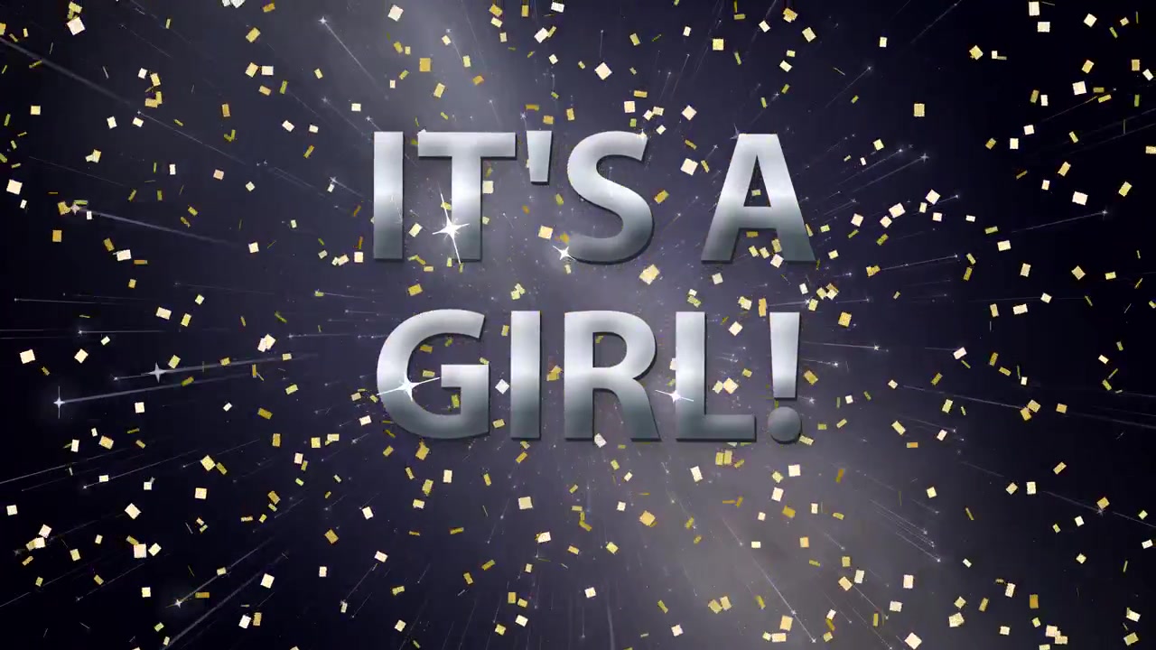 Silver text appears over a dark night sky with drifting stars and falling gold confetti.