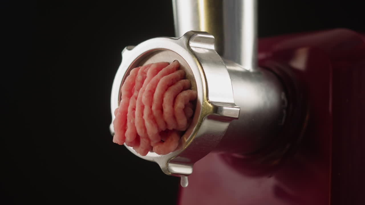 Carne macinata nel tritacarne