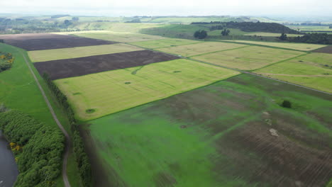 Campos-Agrícolas-De-La-Isla-Sur-De-Nueva-Zelanda,-Vista-Aérea