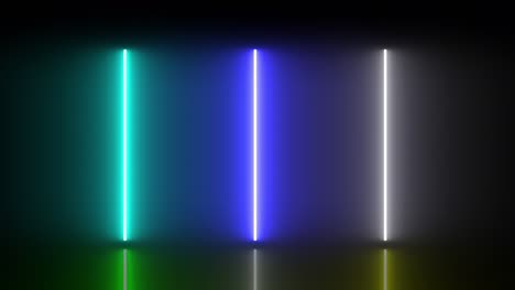 colorido de neón línea de llama brillante parpadeante bucle de animación moviendo patrón aleatorio en un fondo negro.