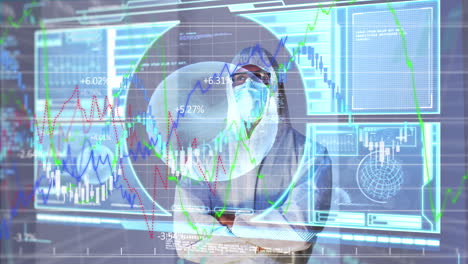 procesamiento de datos financieros sobre pantalla con procesamiento de datos médicos contra el trabajador de la salud