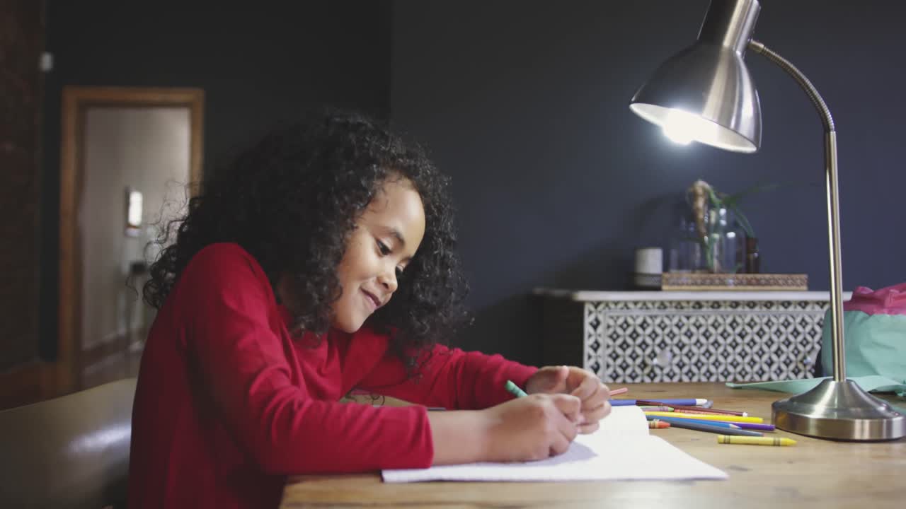 Family spending time at home together